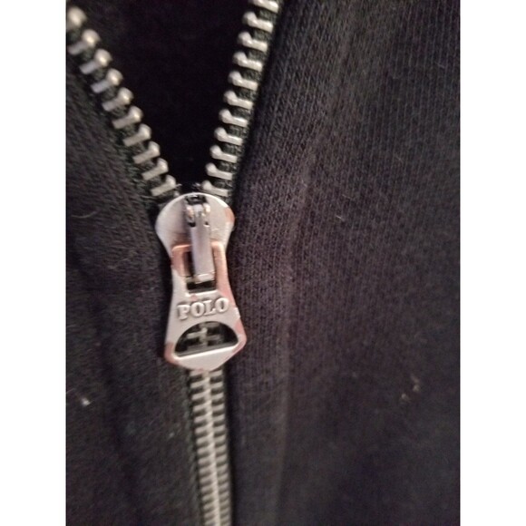 Polo Ralph Lauren full zip hoodie hooded sweatshirt black 2XLT 2X tall XXL - Picture 7 of 10